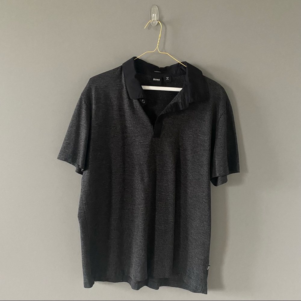 Boss Slim Fit Black Button Up